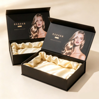 Coffret Cadeau Noir Haut de Gamme OEM/ODM avec Coussin en Soie Ivoire et Marquage Doré en Relief pour Nettoyant Visage Premium – Emballage Luxe pour Soins de la Peau