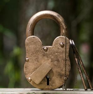 Heavy Duty Vintage Antique Iron Padlock with Keys Solid Cast Iron Handmade Pad <b>Lock</b> for Gate, <b>Locker</b>, Trunk & Storage Security - Product Image 2