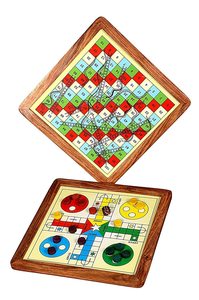 Juego de Mesa Ludo Clásico de Madera, Forma Ovalada, Diseño de Naturaleza Muerta, Juguete Vintage Hecho a Mano para Niños y Adultos, Marca Calvin Handicrafts - Product Image 3