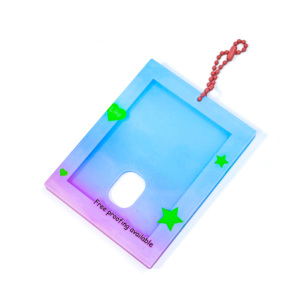 Tùy chỉnh Acrylic ảnh chủ và Keychain hình ảnh trong suốt khung quà tặng cho ô tô và đám cưới - Product Image 3