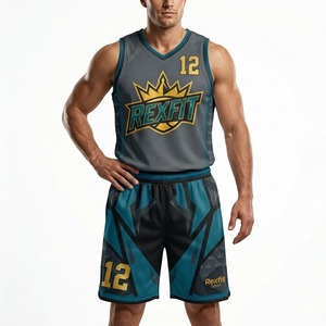 REXFIT SPORTS Custom Football Professional Sportswear Set Men Men Sleeveless Athletic Uniform Jersey Shorts Set <b>Performance</b> <b>Wear</b> - Product Image 5