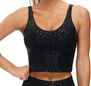Soutien-gorge de sport sans couture à séchage rapide pour femme, bretelles croisées, maintien moyen, respirant, en Spandex/Nylon, idéal pour le yoga et le fitness - Product Image 1