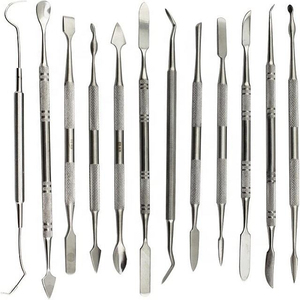 ชุดเครื่องมือผ่าตัดทางทันตกรรม 12 ชิ้น ทำจากสแตนเลสสตีล ด้ามจับแบบมีลาย  ชนิดใช้มือ  คลาส 1 สีเงิน - Product Image 1