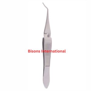 Pinzas Esclerales BISONS de Alta Calidad para Microcirugía Oftálmica, Puntas Curvas de Acción Cruzada, CE ISO - Product Image 2