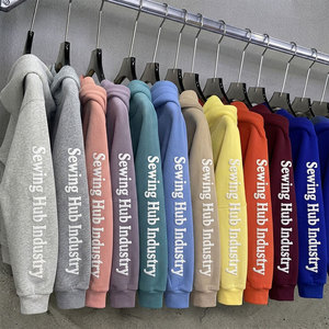 เสื้อฮู้ดซิปผู้ชายพิมพ์ลายพัฟฟ์ตามสั่ง ผ้าคอตตอนเทอร์รี่หนานุ่ม สไตล์สตรีทแวร์ บริการ OEM 450gsm - Product Image 6