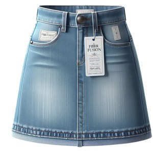 Jupes en jean de coton lavé à la mode pour femmes Silhouette droite sur mesure taille haute-moyenne courte Sexy Styles chauds Mini jupes - Product Image 3