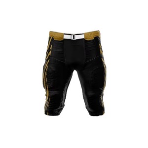 Ensemble d'uniformes de football américain personnalisés, maillot et pantalon imprimés léopard or et noir, respirant, ajusté, impression sublimée pour adultes - Product Image 5