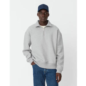 Sudaderas con capucha de alta calidad, 450 g/m², 100 % algodón, con cierre de cremallera, corte holgado, cuello alto, ecológicas, para hombre - Product Image 3