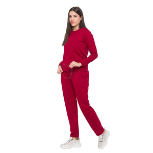Ensemble de survêtement décontracté pour femmes avec capuche, 100% coton, de haute qualité, séchage rapide, respirant, taille élastique - Product Image 2
