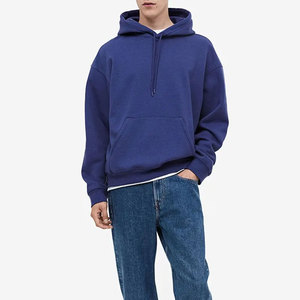Sweat à capuche streetwear personnalisé surdimensionné avec motif araignée bleue, 100% coton, molleton lourd, pour hommes et femmes - Product Image 6