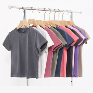 T-shirt formel d'été pour homme en sergé, 100 % polyester, dégradé de couleurs ombrées, style Y2K, délavé à l'acide, respirant, séchage rapide, manches courtes - Product Image 2