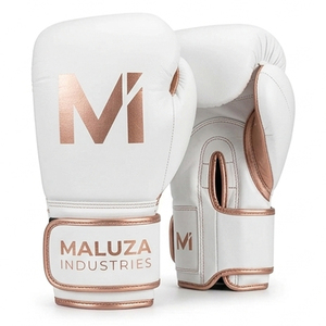 Gants de boxe professionnels MALUZA INDUSTRIES pour entraînement sur sac de frappe, kickboxing, sparring, en cuir anti-déchirure avec fermeture auto-agrippante sécurisée - Product Image 1