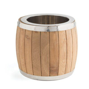 Seau à glace vintage en argent plaqué avec pieds et poignées, élégant bac à vin et champagne, vaisselle de bar décorative avec accents de feuilles - Product Image 3