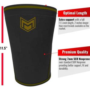 Strength Powerlifting 7mm Neoprene <b>Knee</b> Sleeves for Weightlifting Cross Training 5mm Neoprene <b>Knee</b> Support for Powerlifting Squa - Product Image 3