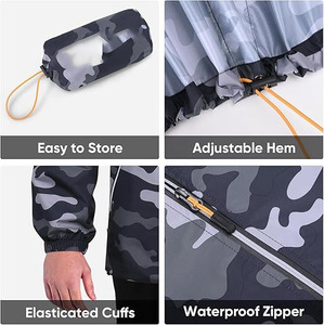 <b>Men</b>’s Packable Camouflage Windbreaker – Ultra-Lightweight Weather-Resistant Shell with Integrated Travel <b>Pouch</b> Softshell Jacket - Product Image 5