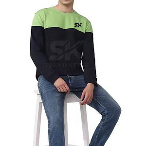 Best Selling Slim Fit Men Split Color Plain Sweatshirts Casual Wear Men Split Color Plain Sweatshirts Comfortable Men Sweatshirt - Product Image 6