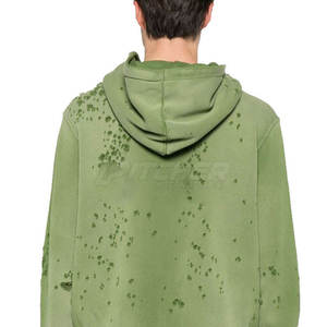 Nuevo Diseño de Sudadera con Capucha para Hombre, Cómoda y con Estilo Desgastado, con Cierre y Costuras Resistentes - Product Image 4