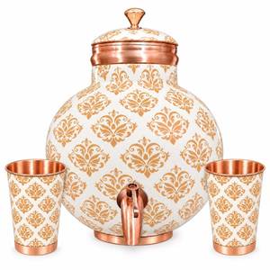 Vase de stockage de boissons en cuivre fabriqué artisanallement pour la vente au détail et en gros - Product Image 1
