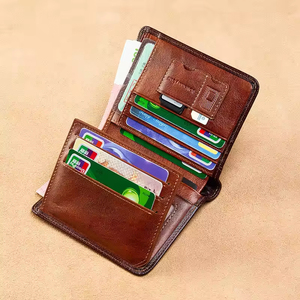 Portefeuille pour homme en cuir véritable de style classique de haute qualité avec protection pour cartes - Product Image 5