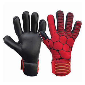 Gants de gardien de but de football de haute qualité à prix abordable, en cuir PU, protection des doigts, respirants, sangle de poignet réglable, logo personnalisé, unisexe - Product Image 6