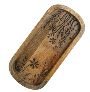 Plateau de service en bois de manguier, plats et assiettes de forme personnalisée, pour hôtels, restaurants, décoration de table, desserts, collations, apéritifs - Product Image 4