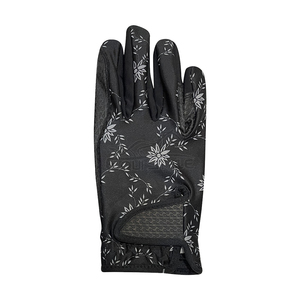 Guantes de equitación para mujer al por mayor, con estampado floral, de neopreno, ligeros, transpirables, con agarre completo en los dedos, guantes de moda para montar en invierno - Product Image 3