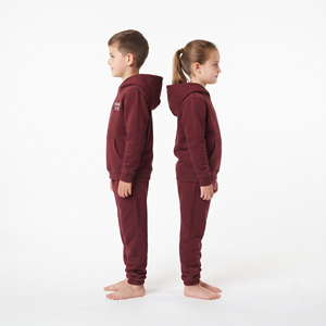 Conjunto Deportivo con Capucha para Niños, Invierno, Algodón y Felpa, Color Vino, Ropa Casual Infantil, Colección de Ropa Personalizada - Product Image 4