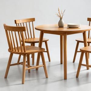 Solid <b>Teak</b> Wood Dining <b>Chair</b> Fluted Cane Back <b>Chair</b> Wooden Side <b>Chair</b> for Restaurant Home Dining Room - Product Image 3