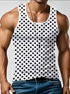 Best <b>Hip</b> Hop Men Fashion Cotton Tank Top Printed Tank Top Breathable Casual Sleeveless Shirt Summer Knitted O-Neck Custom Logo - Product Image 6
