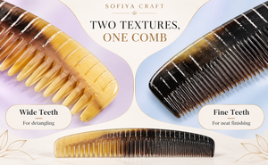 SOFIYA CRAFT Eco-Friendly Buffalo Horn <b>Comb</b> Handmade Detangling Polished Natural Shape Antique Imitation Custom Size <b>Men</b> Women - Product Image 6