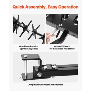 Aeratore Manuale per Prato Resistente da 40 Pollici, 150 libbre, con Attacco Universale e Funzione di Foratura, da Trainare - Product Image 5