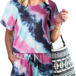 ชุดเซ็ตสองชิ้นลายมัดย้อมคุณภาพดี น้ำหนักเบา ใส่สบาย ทรงหลวม ผ้าเนื้อนุ่ม สำหรับผู้หญิง เหมาะสำหรับฤดูร้อน - Product Image 3