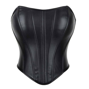 Corsés de cuero de alta calidad para mujer, transpirables, moldeadores de cintura, corsé negro de moda y moldeador de cuerpo bajo el busto. - Product Image 2