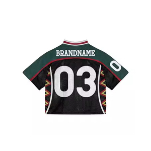 Maillot de football américain personnalisé en mesh sublimé, haute qualité, coupe courte, style short ample, faible MOQ - Product Image 2
