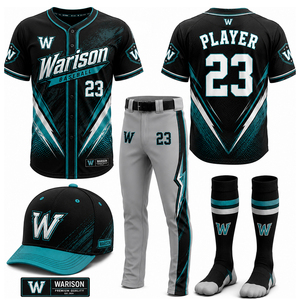 Customized Baseball Uniform Complete Set With Socks And Caps Plus Size Unisex Quick Dry Baseball Training Uniform Kit - Product Image 1