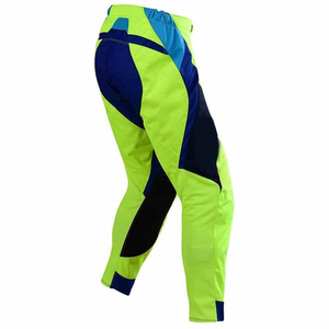 Pantalon de moto unisexe, couleur néon vert bleu, respirant, ignifuge, anti-UV, en spandex et nylon, pour toutes les saisons - Product Image 2