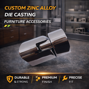 Accessoires de meubles en alliage de zinc moulé sous pression sur mesure, certifiés ISO 9001, service OEM pour applications automobiles et électroniques - Product Image 3