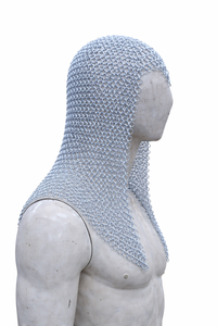 Capucha de Malla de Aluminio Medieval con Anillos de 10mm, Calidad Premium para Armadura de Caballero, Reenactment, Cosplay y Disfraz de Halloween - Product Image 3