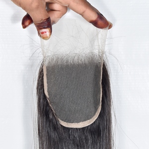 ผมแท้แบบอินเดีย Remy  4x4 Deep Wave Lace Frontal  สีดำธรรมชาติ  พร้อม H D Closure Piece  ติดง่าย  ทรงผมดูเป็นธรรมชาติ - Product Image 3