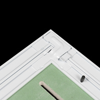 Plaque d'accès ventilée carrée en aluminium pour cloisons sèches, avec ouverture pré-fendue pour système CVC de sécurité