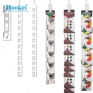 แถบคลิปหนีบพลาสติก PVC สำหรับแขวนแสดงสินค้าซุปเปอร์มาร์เก็ตโลหะพลาสติก - Product Image 1