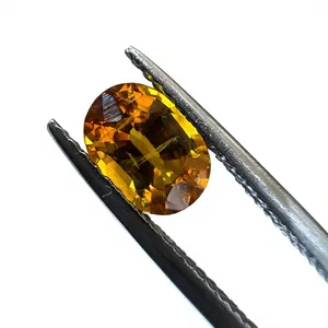Zafiro Amarillo Natural, Corte Ovalado, 1.40CT, Gema Suelta Facetada de Ceilán con Juego de Color para Joyería, Piedras Naturales - Product Image 4