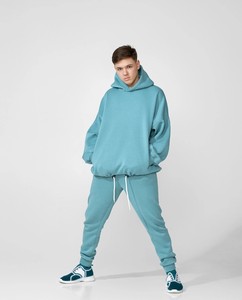 Sweat-shirt à capuche unisexe surdimensionné, couleur unie, en molleton de coton, décontracté, pour l'automne et l'hiver - Product Image 5