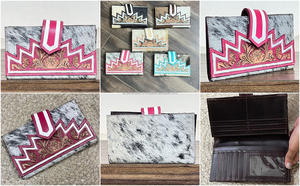 Nouveau Portefeuille en Cuir de Vachette Véritable Fait Main Style Western 2026, Pochette Florale Gravée, Élégant Porte-Cartes Organisateur Parfait pour Femme - Product Image 3