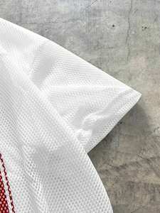 Maillot de football américain blanc surdimensionné en maille, style minimaliste, numéro 95, streetwear Y2K, production OEM personnalisée - Product Image 3