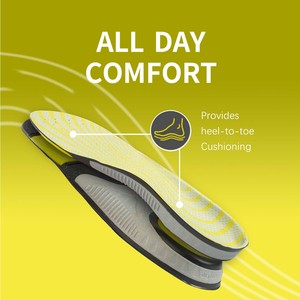 แผ่นรองในรองเท้ากีฬาเพื่อความสบายออกแบบได้ตามต้องการรองรับส่วนโค้งความยาวเต็มรูปแบบโฟม PU - Product Image 4