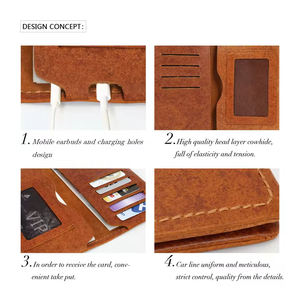 Portefeuille en cuir durable de haute qualité, organisateur de poche multifonctionnel tendance, portefeuille de voyage personnalisable unisexe - Product Image 5