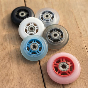 76x24mm Low Noise PU Replacement <b>Wheels</b> for Luggage and Carry-On Suitcase Rollers - Product Image 6