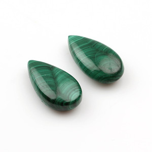 Piedras Preciosas Sueltas de Malaquita Verde Natural de 11x20 mm, Forma de Pera, Calibradas, para Pendientes, Colgantes, Fabricación de Joyería DIY - Product Image 2