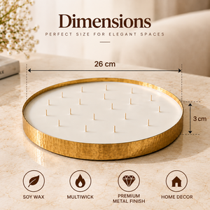 Bougie en cire de soja BuildtoSuit Metallic Urli 1 kg 26x3 cm Or Décorative Faite à la main Moderne Décoration de Noël pour la maison - Product Image 3